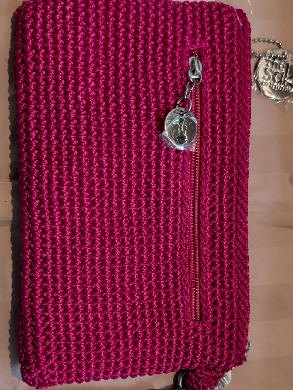 The Sak Rose Pink Crochet Wristlet Clutch - Picture 2 of 6